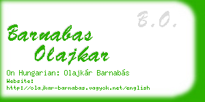 barnabas olajkar business card