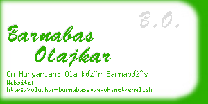 barnabas olajkar business card